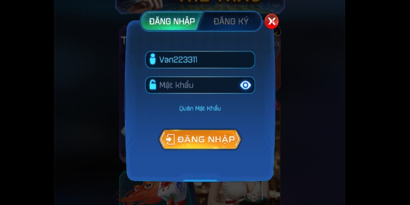 Điền thông tin đăng nhập Zing88 chính xác